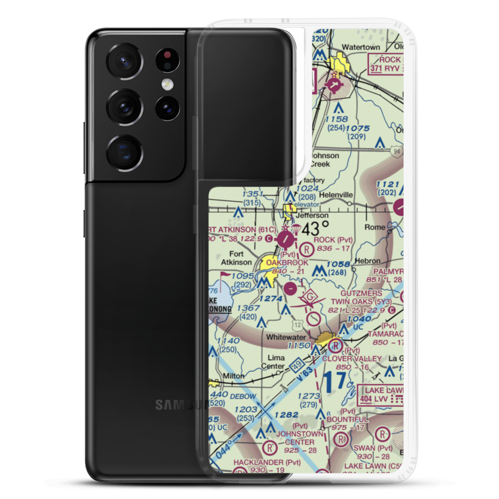 J Rock Airport (WI76) VFR Sectional Samsung Case Samsung Galaxy S21 Ultra model shown