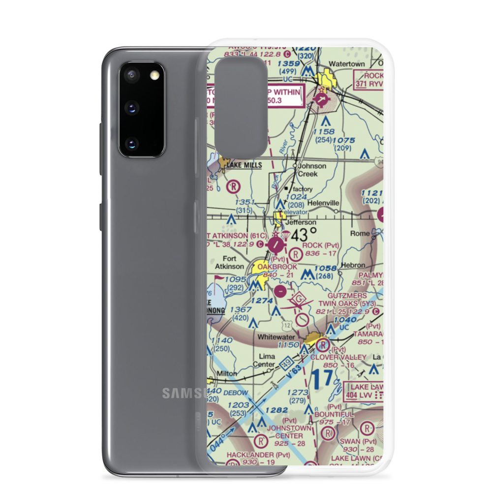 J Rock Airport (WI76) VFR Sectional Samsung Case Samsung Galaxy S20 model shown