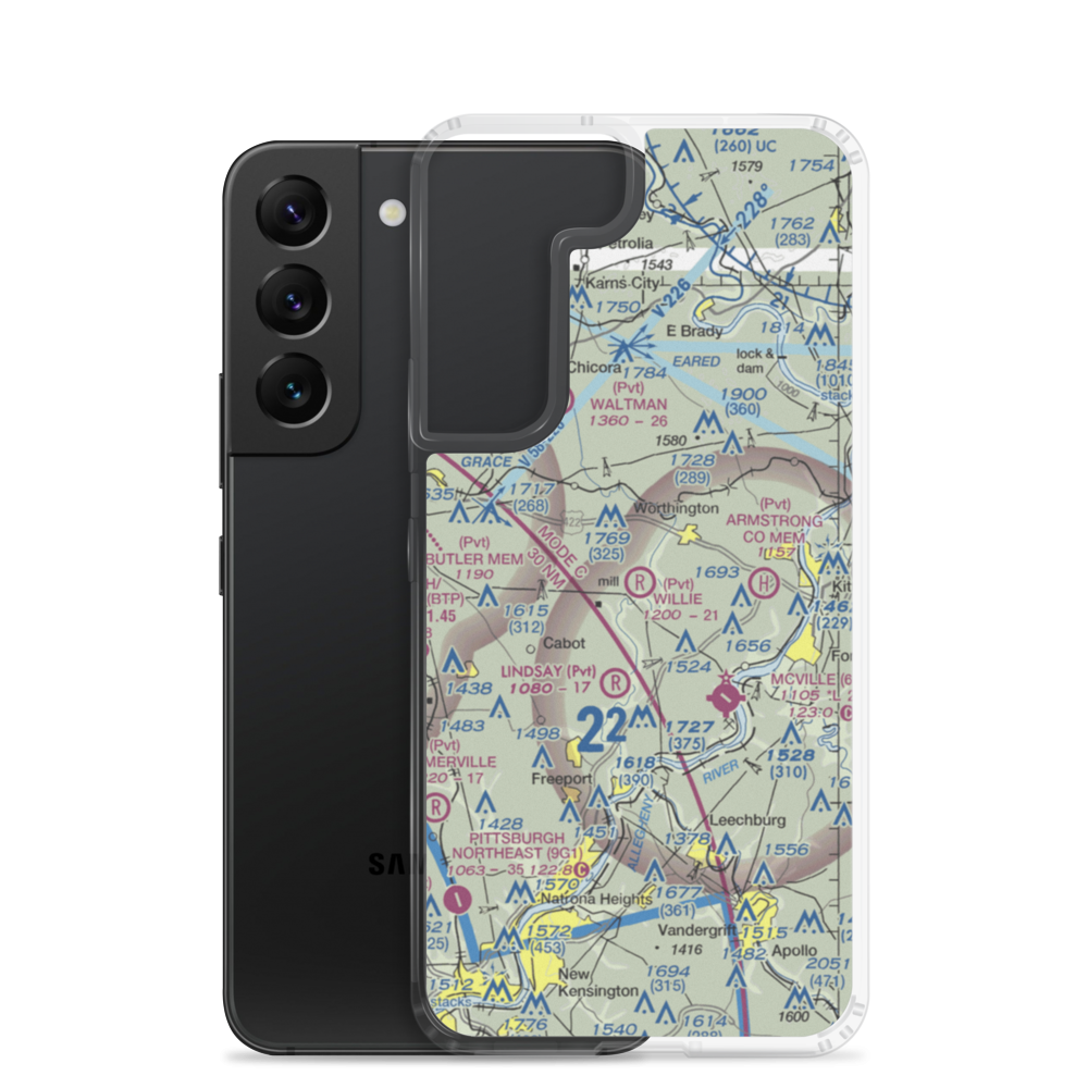 J T Willie Airport (9PS2) VFR Sectional Samsung Case Samsung Galaxy S22 model shown
