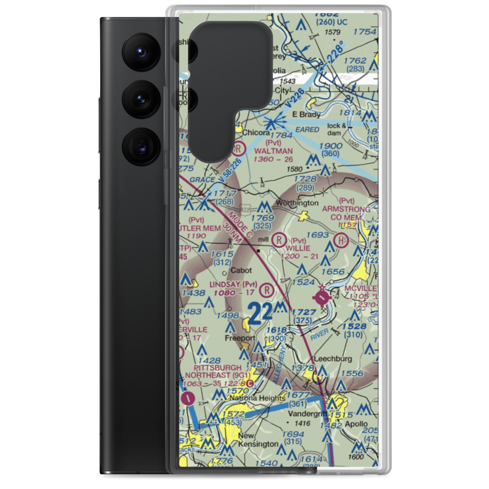 J T Willie Airport (9PS2) VFR Sectional Samsung Case Samsung Galaxy S22 Ultra model shown