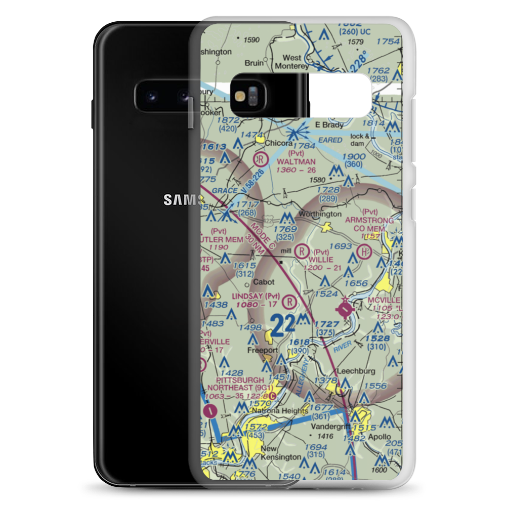 J T Willie Airport (9PS2) VFR Sectional Samsung Case Samsung Galaxy S10+ model shown
