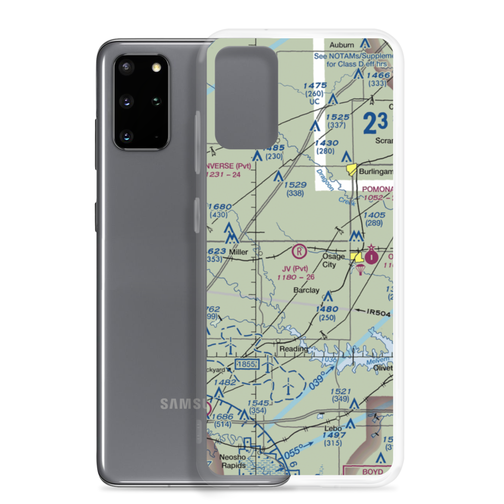 J V Ranch Airport (0KS0) VFR Sectional Samsung Case Samsung Galaxy S20 Plus model shown