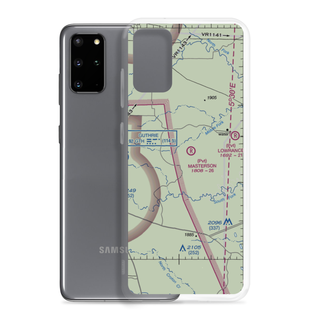 J Y Ranch-R B Masterson Iii Estate Airport (1TX2) VFR Sectional Samsung Case Samsung Galaxy S20 Plus model shown