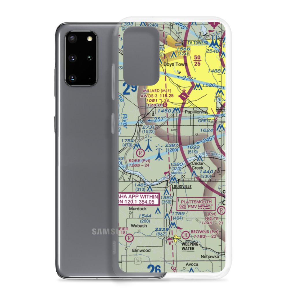 J&J Airport (72NE) VFR Sectional Samsung Case Samsung Galaxy S20 Plus model shown