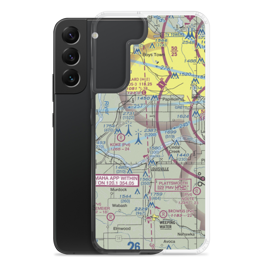 J&J Airport (72NE) VFR Sectional Samsung Case Samsung Galaxy S22 Plus model shown