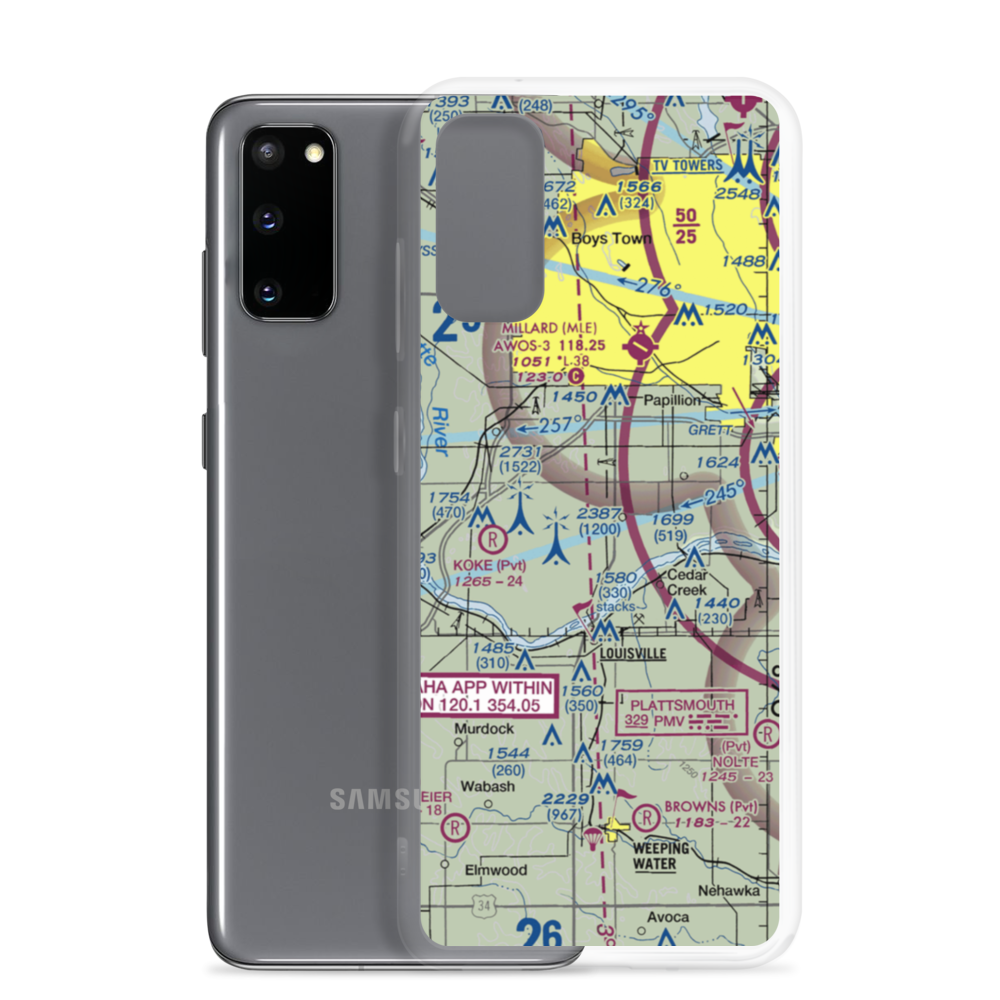 J&J Airport (72NE) VFR Sectional Samsung Case Samsung Galaxy S20 model shown