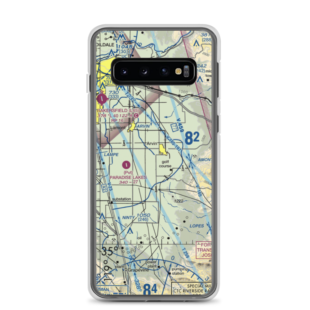 J&J Crop Dusters Inc Airport (6CA7) VFR Sectional Samsung Case Samsung Galaxy S10 model shown