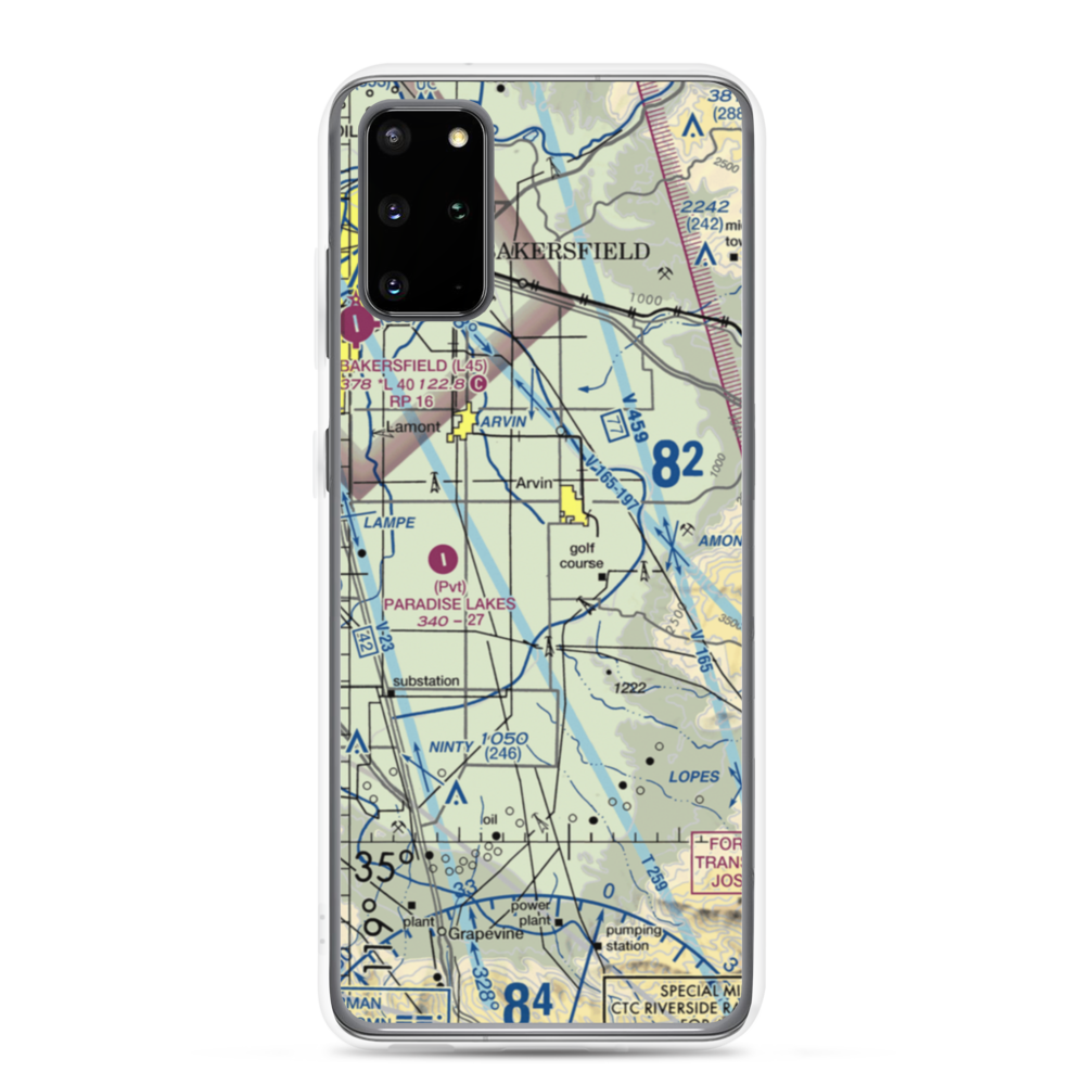 J&J Crop Dusters Inc Airport (6CA7) VFR Sectional Samsung Case Samsung Galaxy S20 Plus model shown