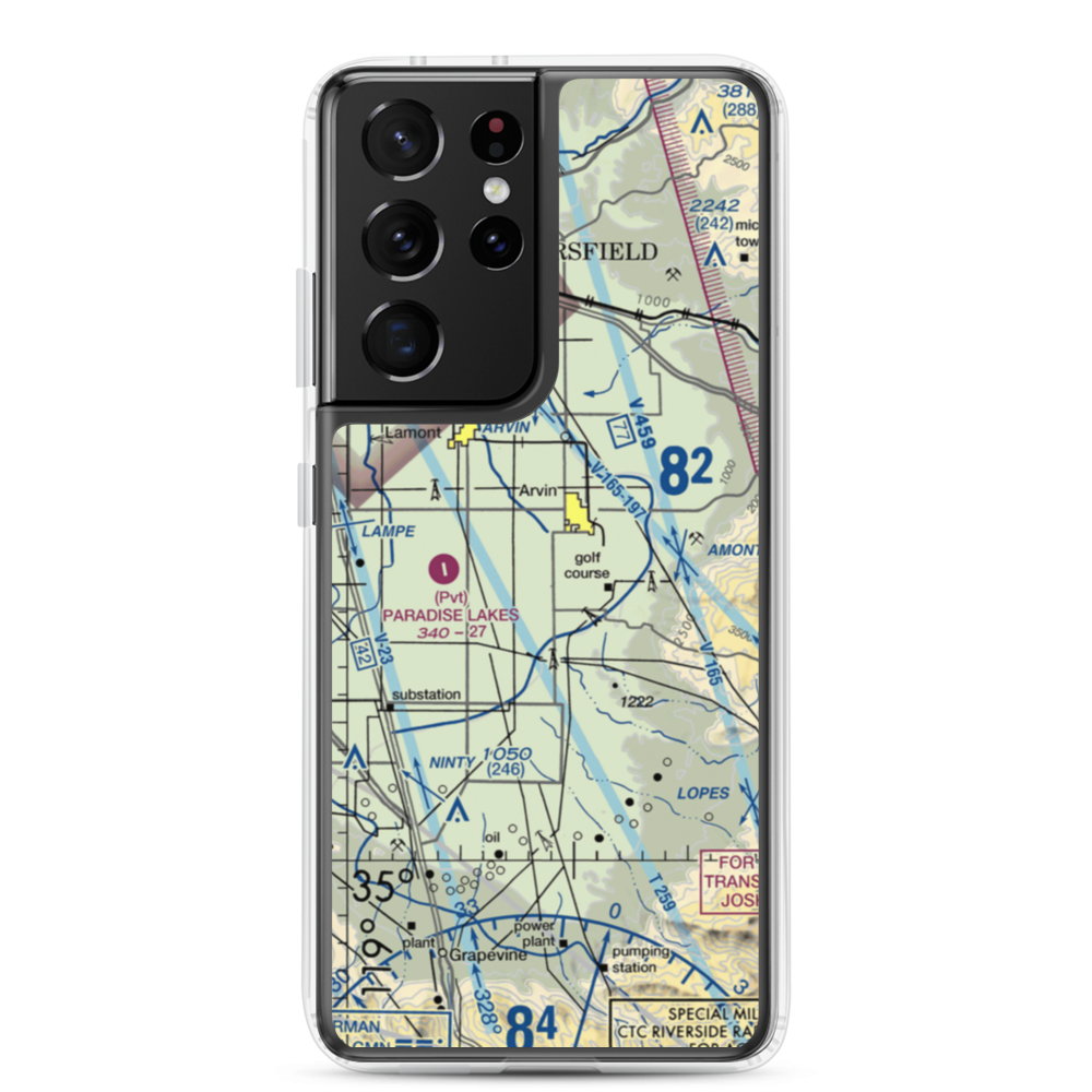 J&J Crop Dusters Inc Airport (6CA7) VFR Sectional Samsung Case Samsung Galaxy S21 Ultra model shown