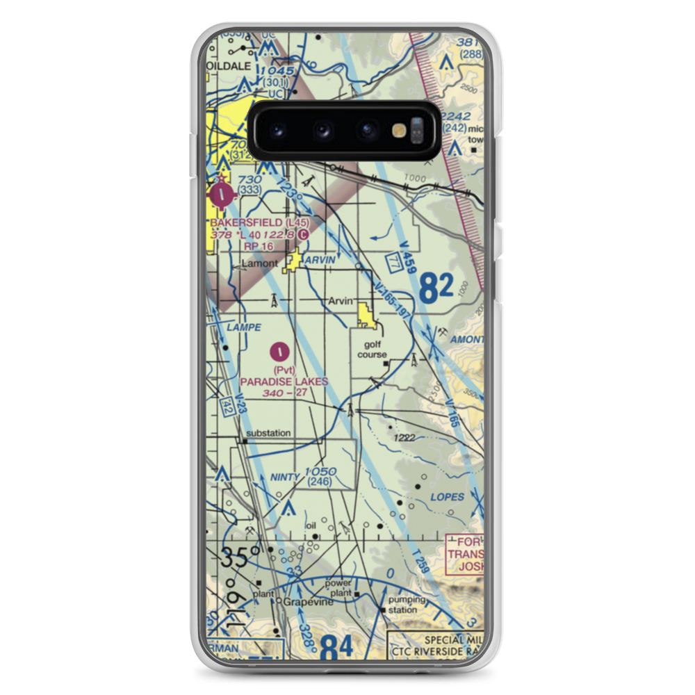 J&J Crop Dusters Inc Airport (6CA7) VFR Sectional Samsung Case Samsung Galaxy S10+ model shown