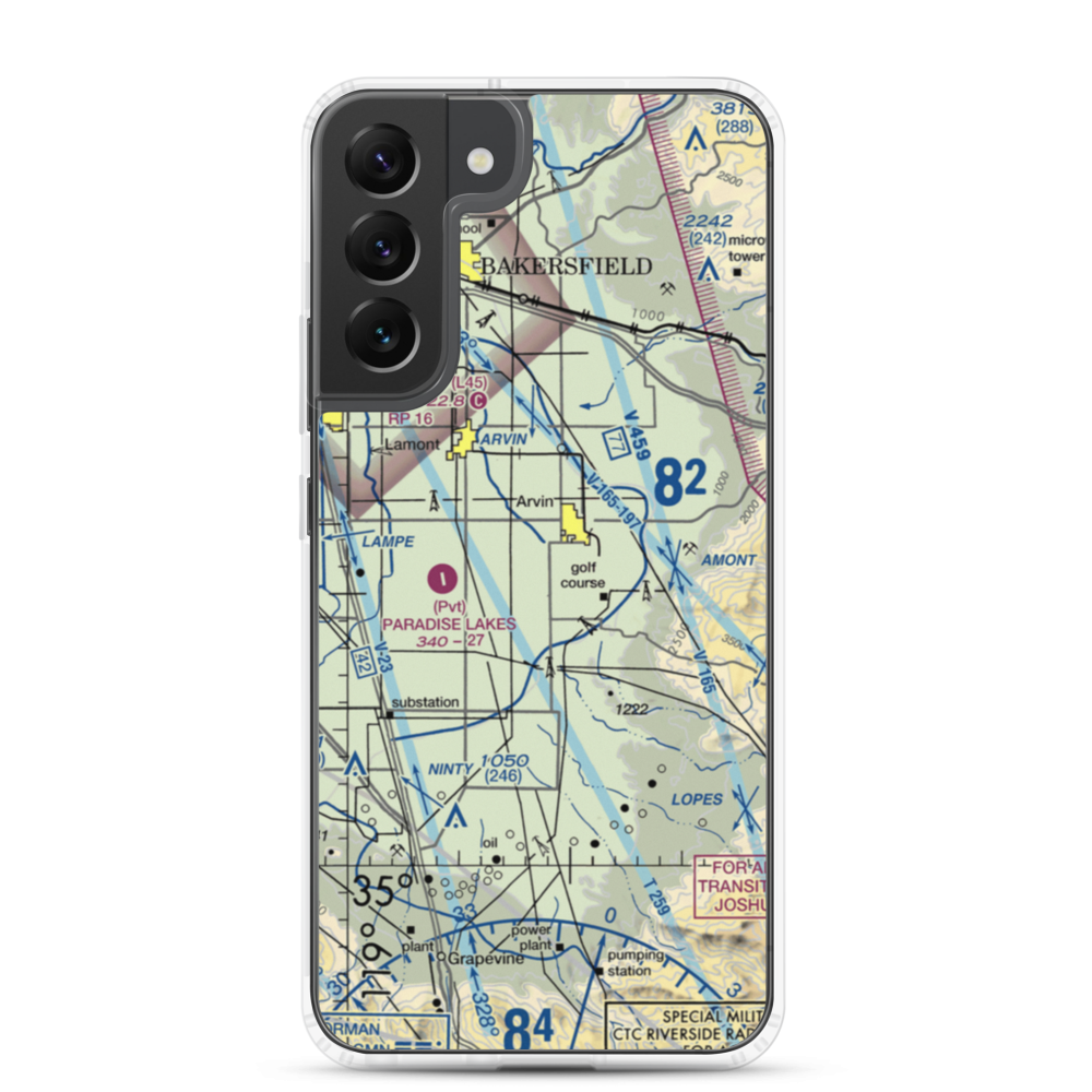 J&J Crop Dusters Inc Airport (6CA7) VFR Sectional Samsung Case Samsung Galaxy S22 Plus model shown
