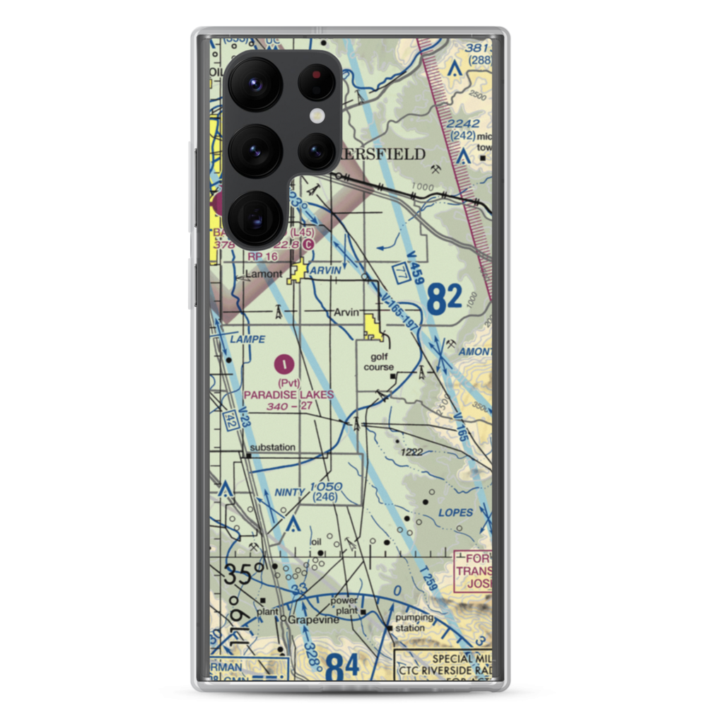 J&J Crop Dusters Inc Airport (6CA7) VFR Sectional Samsung Case Samsung Galaxy S22 Ultra model shown