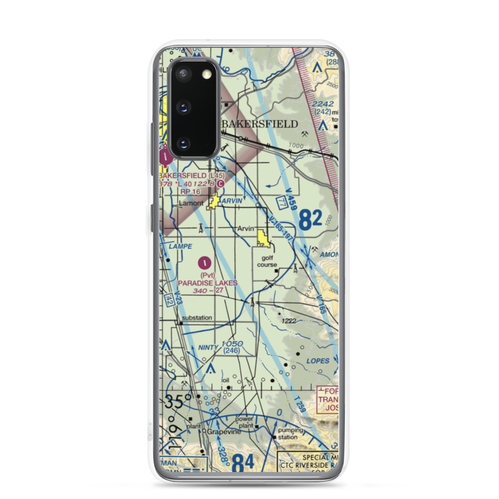 J&J Crop Dusters Inc Airport (6CA7) VFR Sectional Samsung Case Samsung Galaxy S20 model shown