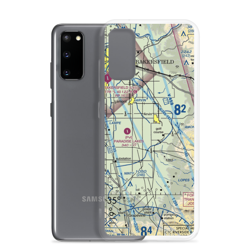 J&J Crop Dusters Inc Airport (6CA7) VFR Sectional Samsung Case Samsung Galaxy S20 model shown