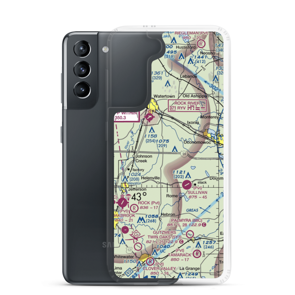 J-3 Cub Field (66WI) VFR Sectional Samsung Case Samsung Galaxy S21 model shown