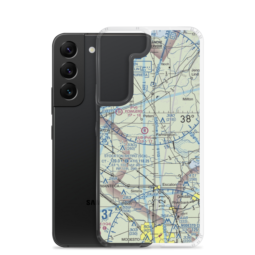 J-B Airport (CN29) VFR Sectional Samsung Case Samsung Galaxy S22 model shown