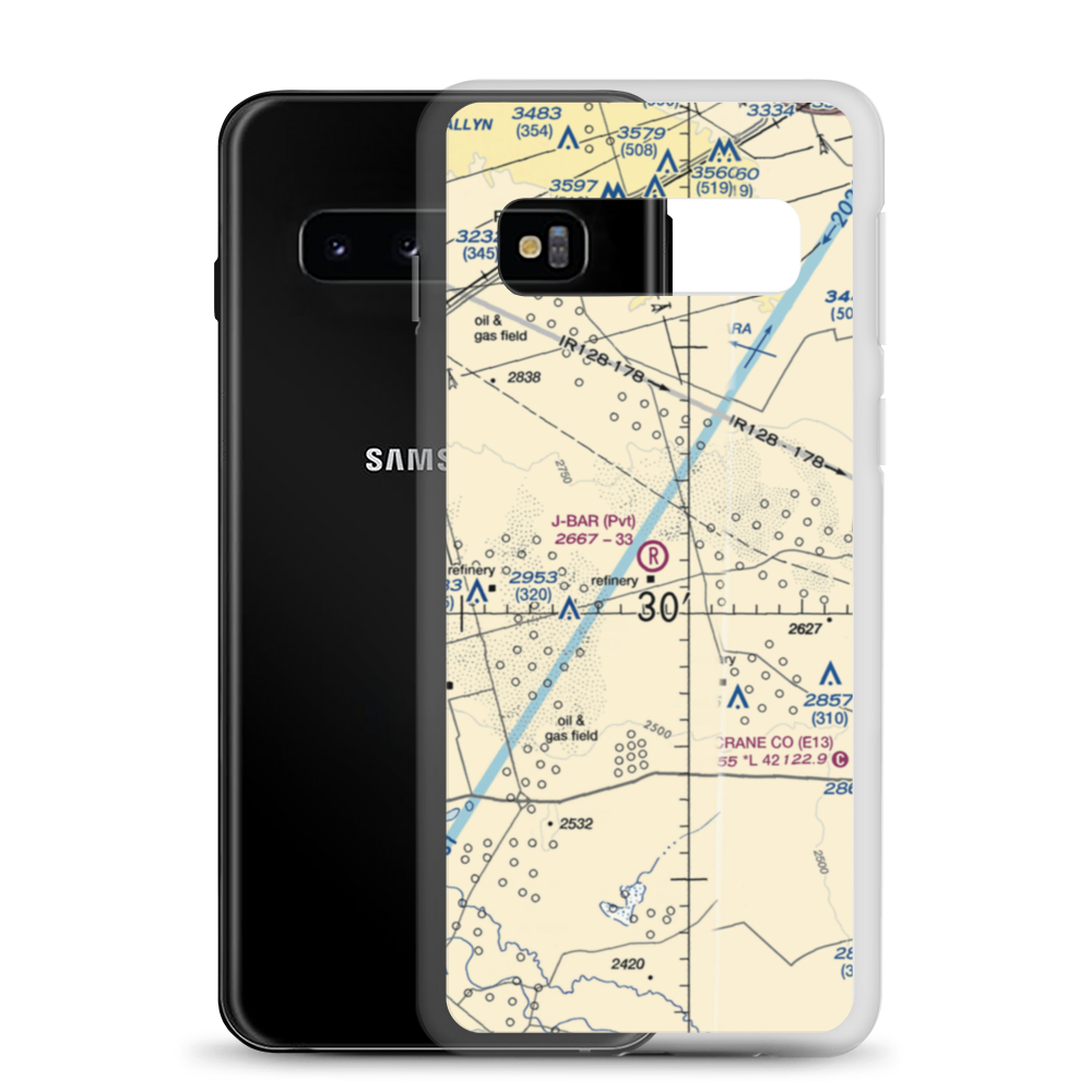 J-Bar Ranch Airport (8TE2) VFR Sectional Samsung Case Samsung Galaxy S10 model shown