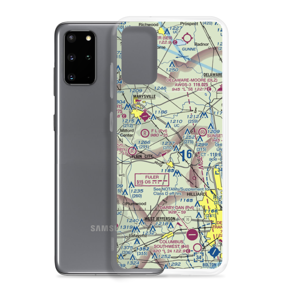 J-Em Farm Airport (82OI) VFR Sectional Samsung Case Samsung Galaxy S20 Plus model shown