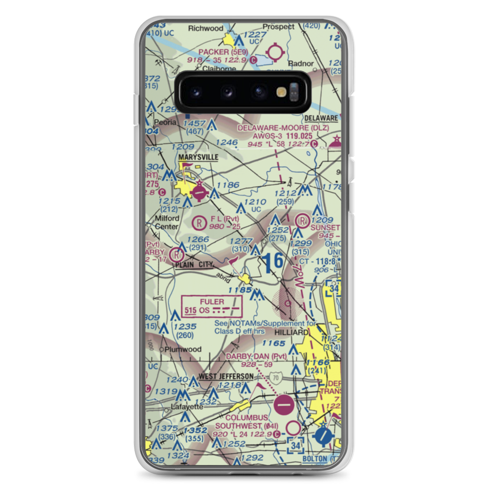 J-Em Farm Airport (82OI) VFR Sectional Samsung Case Samsung Galaxy S10+ model shown