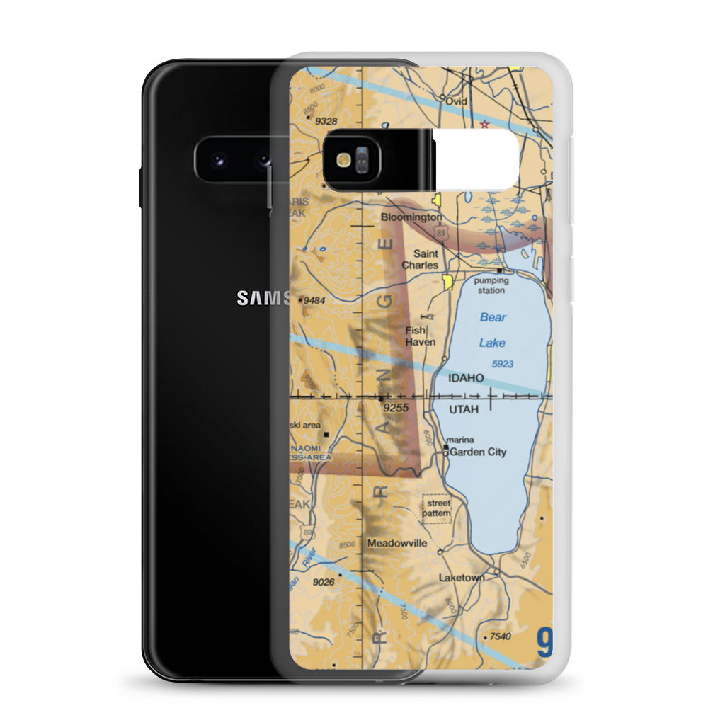 J-Lazy-M Ranch Airport (ID04) VFR Sectional Samsung Case Samsung Galaxy S10 model shown