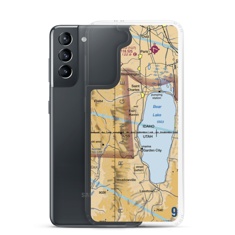 J-Lazy-M Ranch Airport (ID04) VFR Sectional Samsung Case Samsung Galaxy S21 model shown