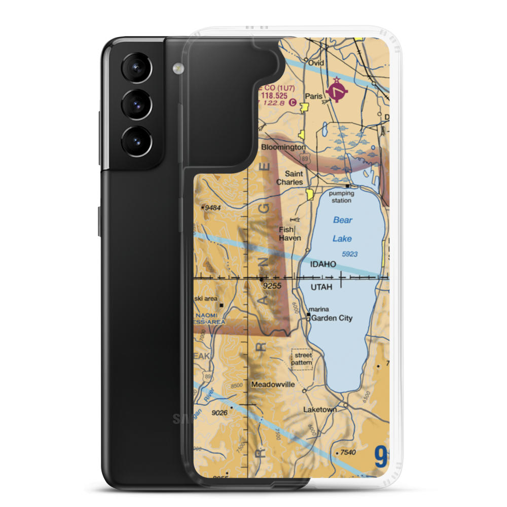 J-Lazy-M Ranch Airport (ID04) VFR Sectional Samsung Case Samsung Galaxy S21 Plus model shown