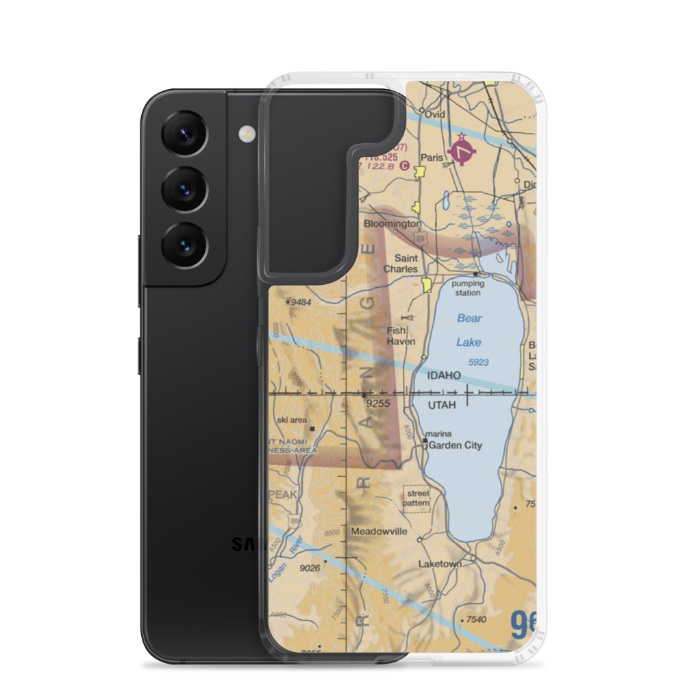 J-Lazy-M Ranch Airport (ID04) VFR Sectional Samsung Case Samsung Galaxy S22 model shown