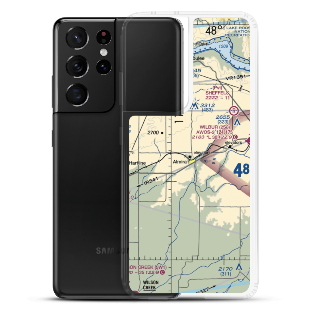 J-Z Airport (1W0) VFR Sectional Samsung Case Samsung Galaxy S21 Ultra model shown