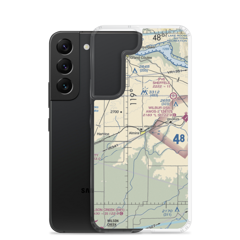 J-Z Airport (1W0) VFR Sectional Samsung Case Samsung Galaxy S22 model shown