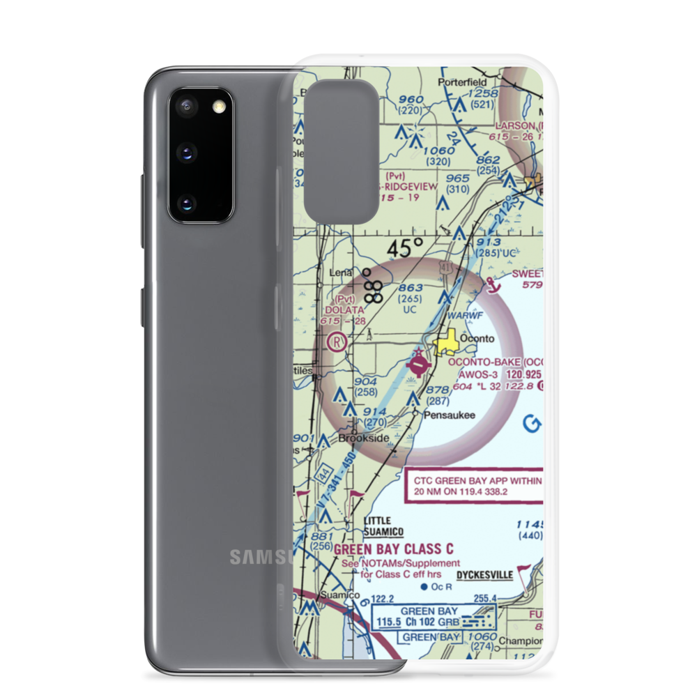 J. Douglas Bake Memorial Airport (OCQ) VFR Sectional Samsung Case Samsung Galaxy S20 model shown