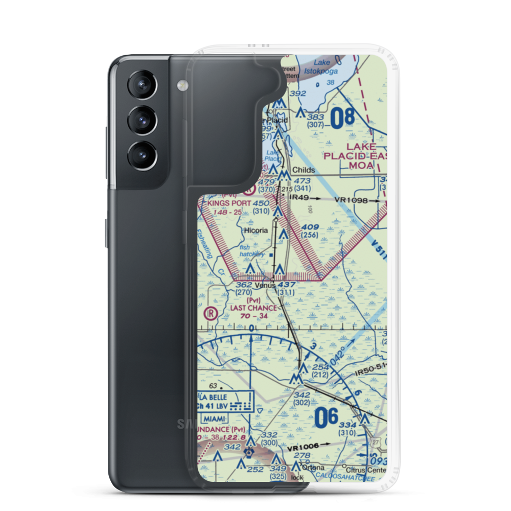 J. H. Hendrie Farms Airport (08FL) VFR Sectional Samsung Case Samsung Galaxy S21 model shown