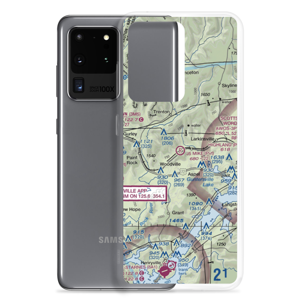 J5 Mike Airport (4AL5) VFR Sectional Samsung Case Samsung Galaxy S20 Ultra model shown