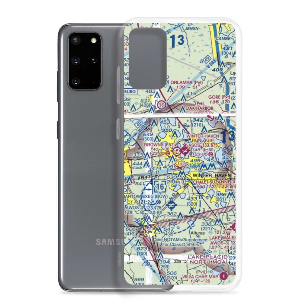 Jack Browns Seaplane Base (F57) VFR Sectional Samsung Case Samsung Galaxy S20 Plus model shown