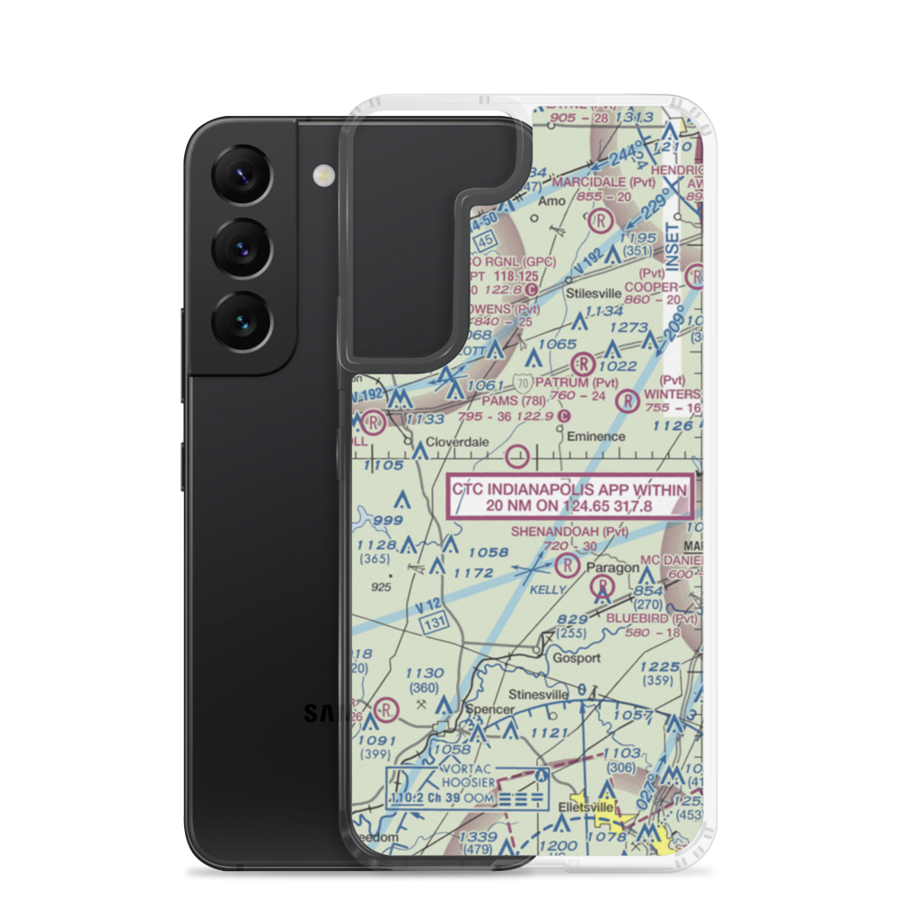 Jack Oak Airport (II50) VFR Sectional Samsung Case Samsung Galaxy S22 model shown