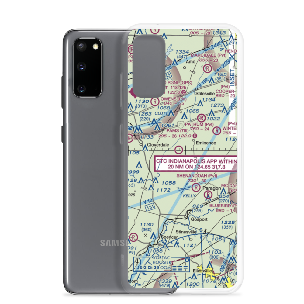 Jack Oak Airport (II50) VFR Sectional Samsung Case Samsung Galaxy S20 model shown