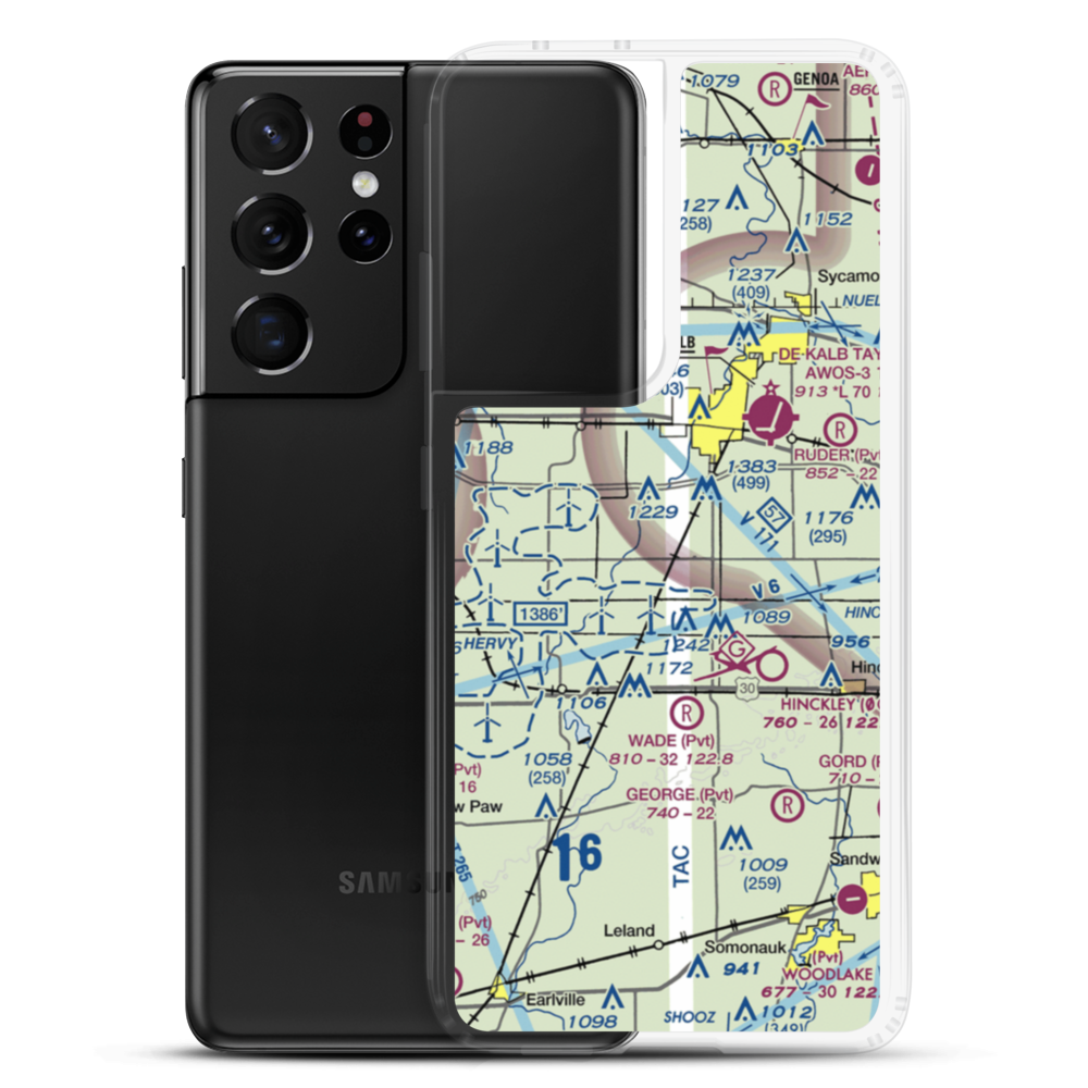 Jack W. Watson Airport (0IL9) VFR Sectional Samsung Case Samsung Galaxy S21 Ultra model shown