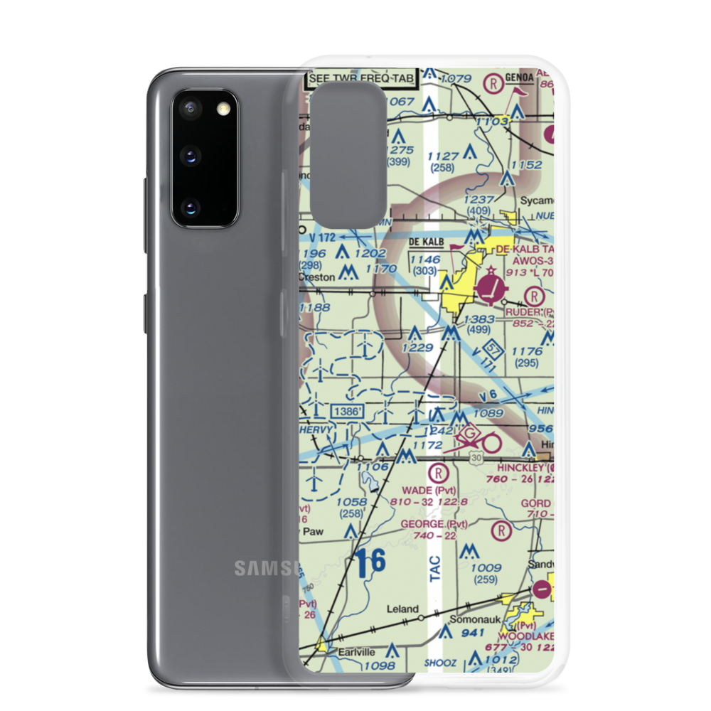 Jack W. Watson Airport (0IL9) VFR Sectional Samsung Case Samsung Galaxy S20 model shown