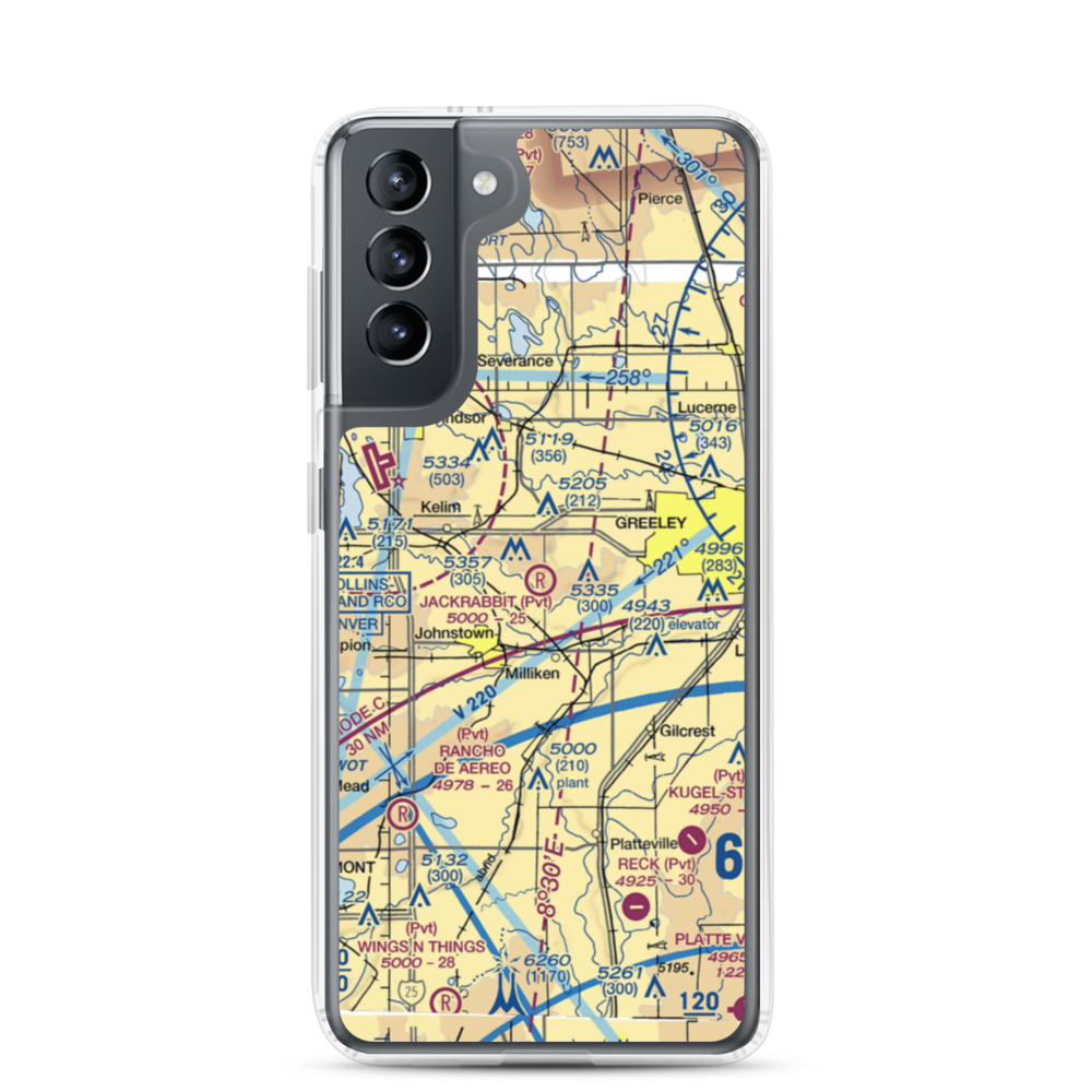 Jackrabbit Strip (2CO3) VFR Sectional Samsung Case Samsung Galaxy S21 model shown