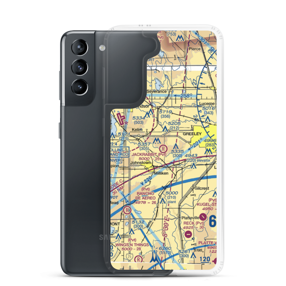 Jackrabbit Strip (2CO3) VFR Sectional Samsung Case Samsung Galaxy S21 model shown