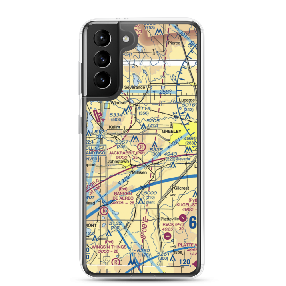 Jackrabbit Strip (2CO3) VFR Sectional Samsung Case Samsung Galaxy S21 Plus model shown