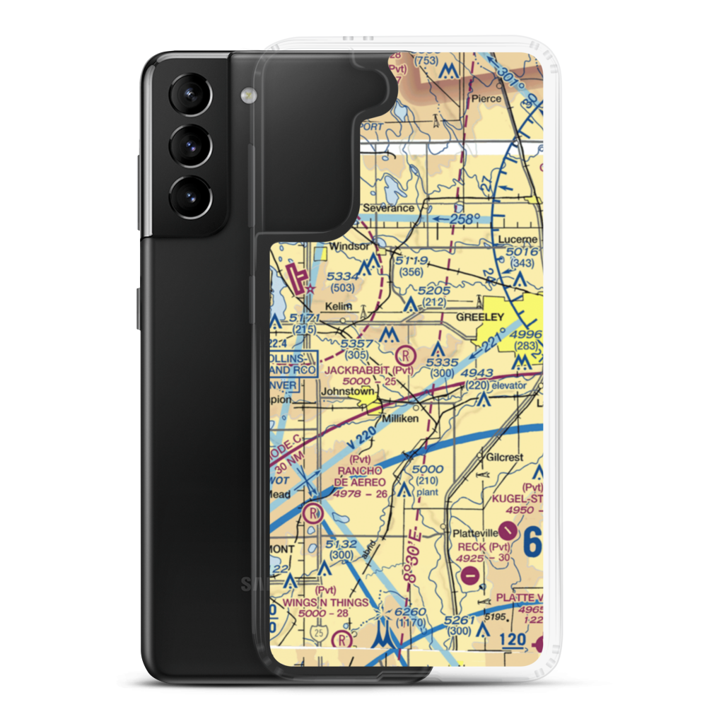 Jackrabbit Strip (2CO3) VFR Sectional Samsung Case Samsung Galaxy S21 Plus model shown