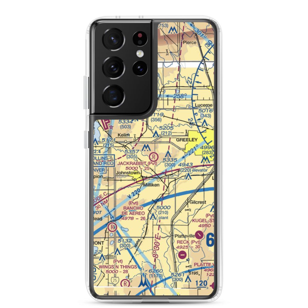Jackrabbit Strip (2CO3) VFR Sectional Samsung Case Samsung Galaxy S21 Ultra model shown