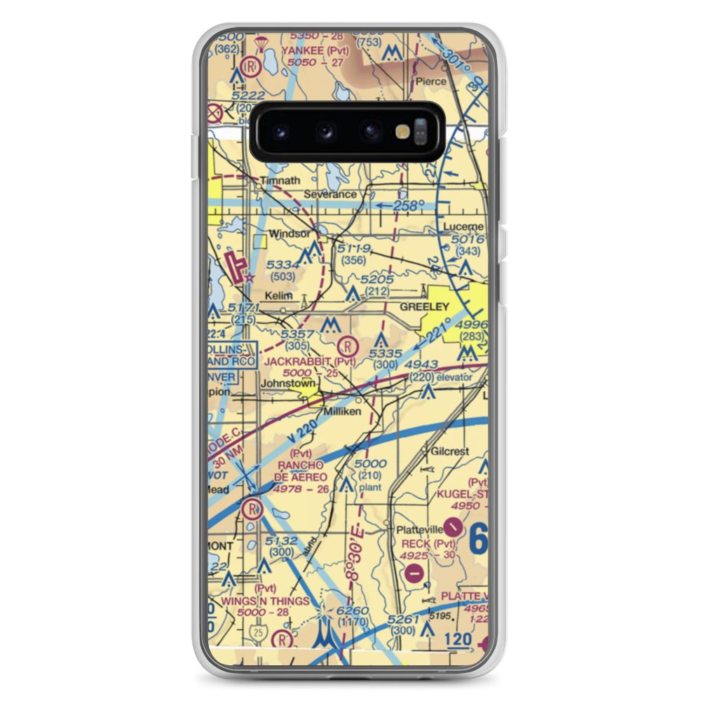 Jackrabbit Strip (2CO3) VFR Sectional Samsung Case Samsung Galaxy S10+ model shown