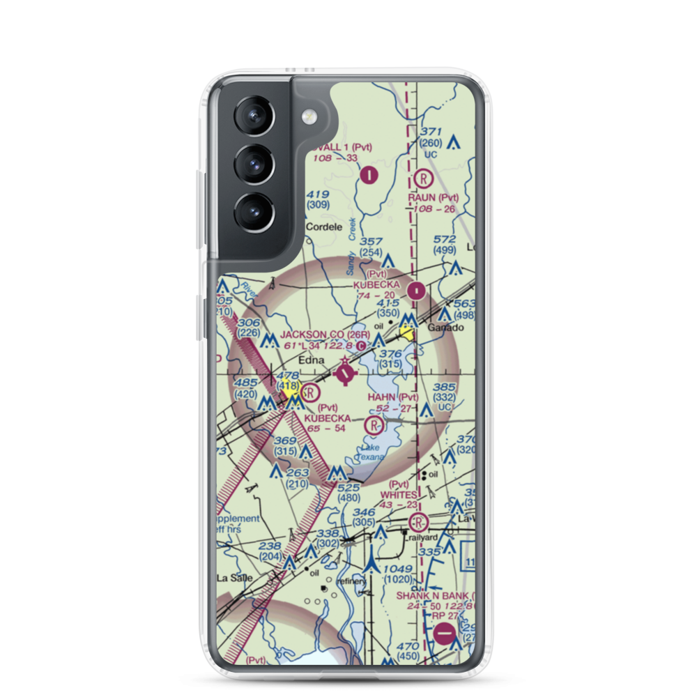 Jackson County Airport (26R) VFR Sectional Samsung Case Samsung Galaxy S21 model shown