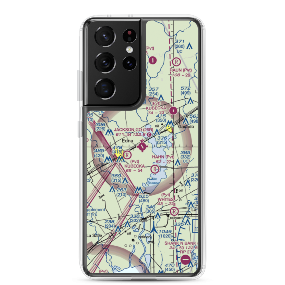 Jackson County Airport (26R) VFR Sectional Samsung Case Samsung Galaxy S21 Ultra model shown