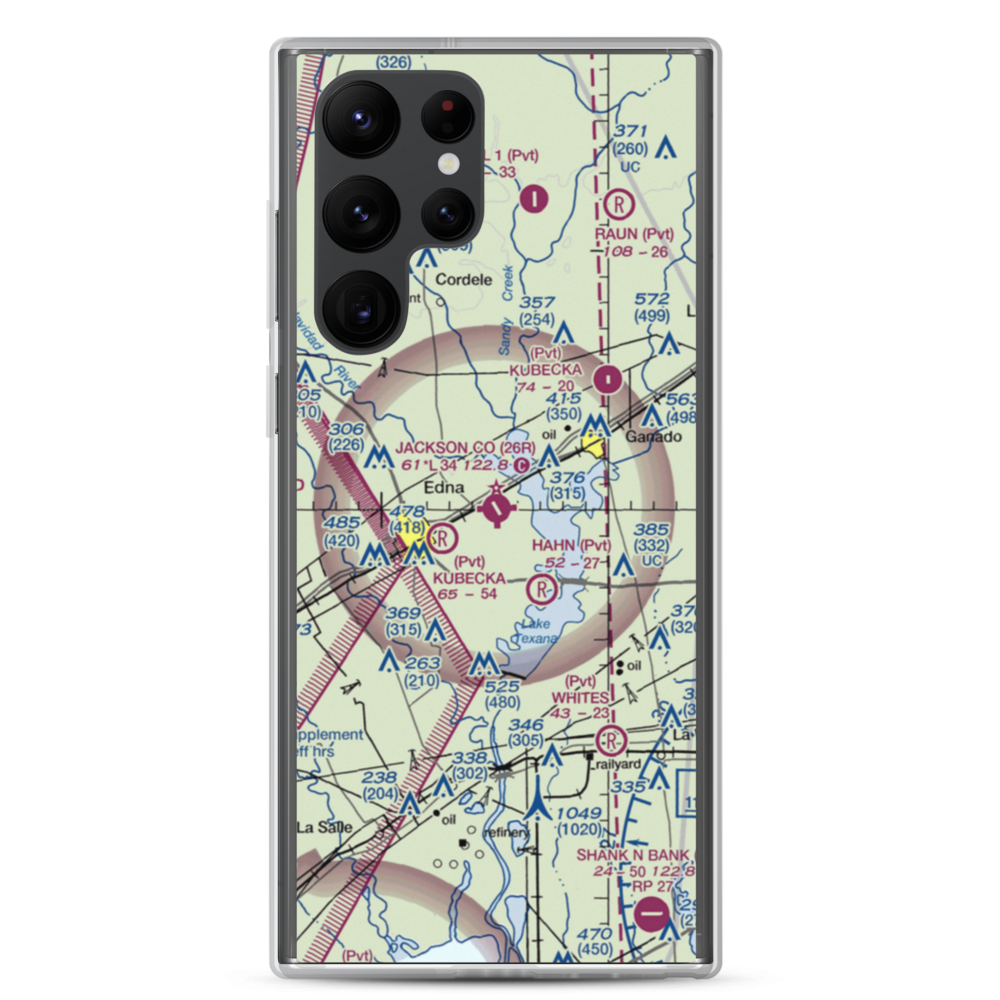 Jackson County Airport (26R) VFR Sectional Samsung Case Samsung Galaxy S22 Ultra model shown