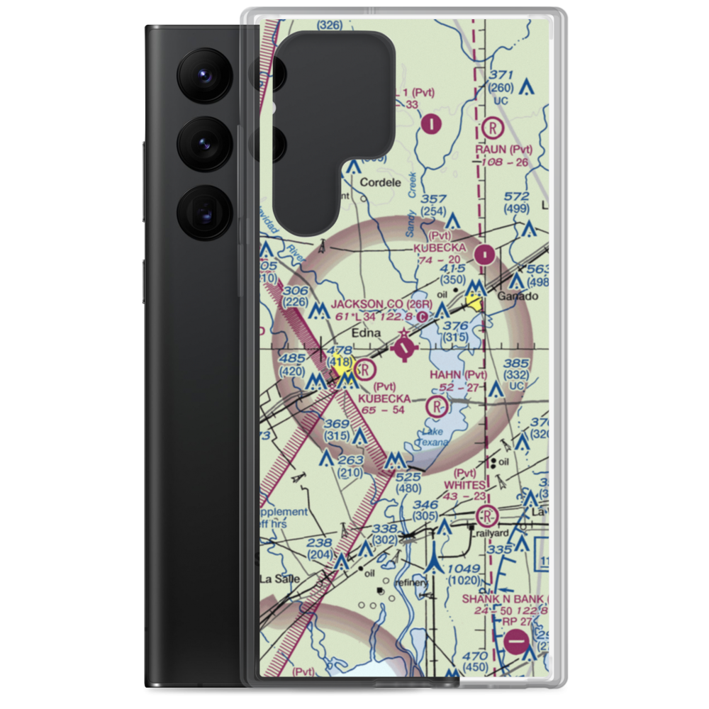 Jackson County Airport (26R) VFR Sectional Samsung Case Samsung Galaxy S22 Ultra model shown