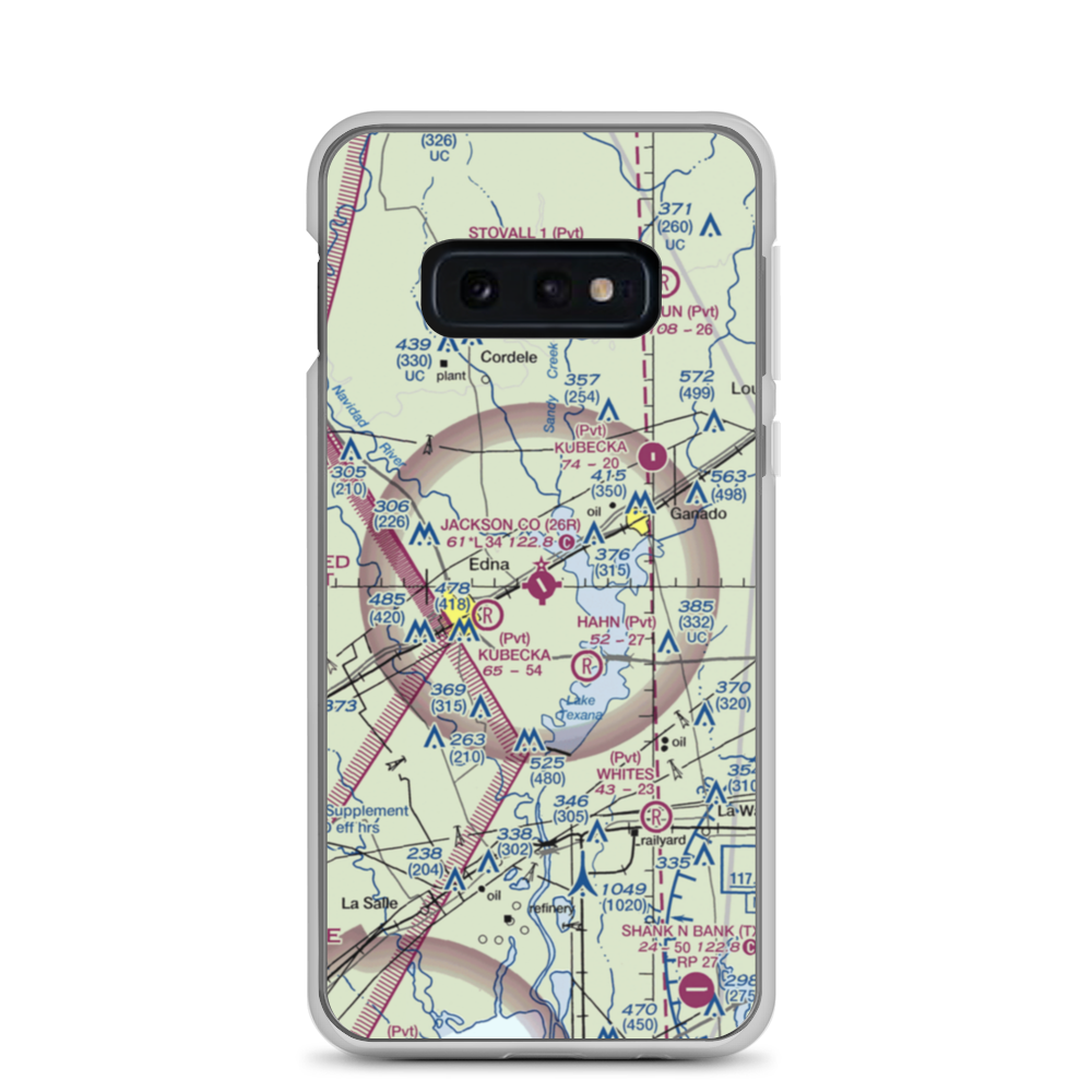 Jackson County Airport (26R) VFR Sectional Samsung Case Samsung Galaxy S10e model shown