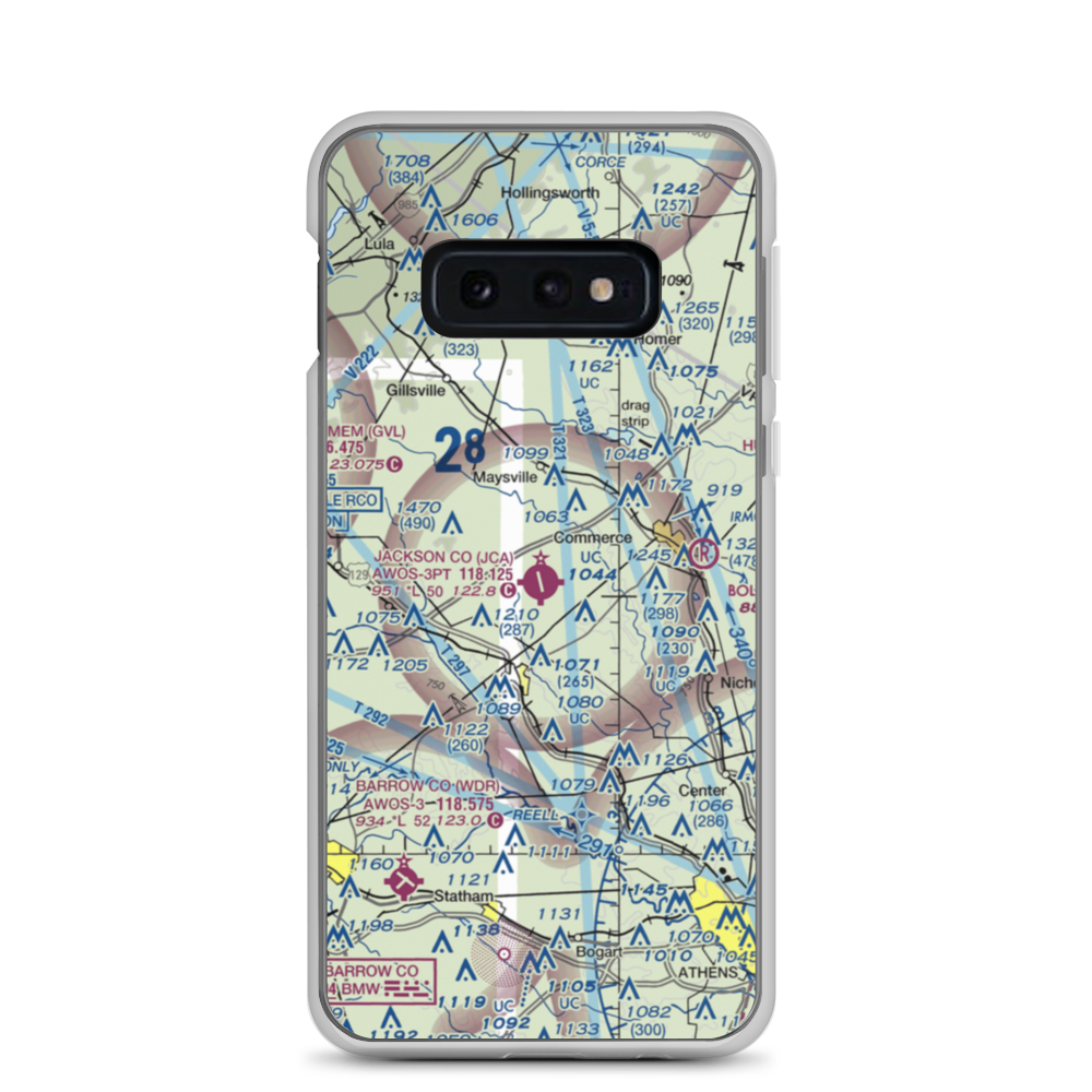 Jackson County Airport (JCA) VFR Sectional Samsung Case Samsung Galaxy S10e model shown