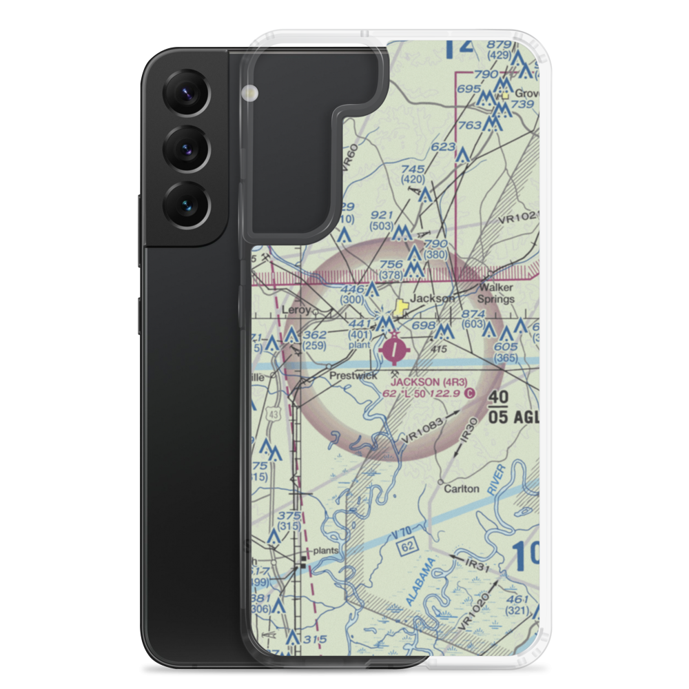 Jackson Municipal Airport (4R3) VFR Sectional Samsung Case Samsung Galaxy S22 Plus model shown